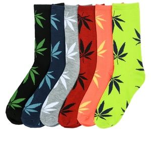 LADIES AUTUMN DESIGN CREW SOCKS 6 PACK